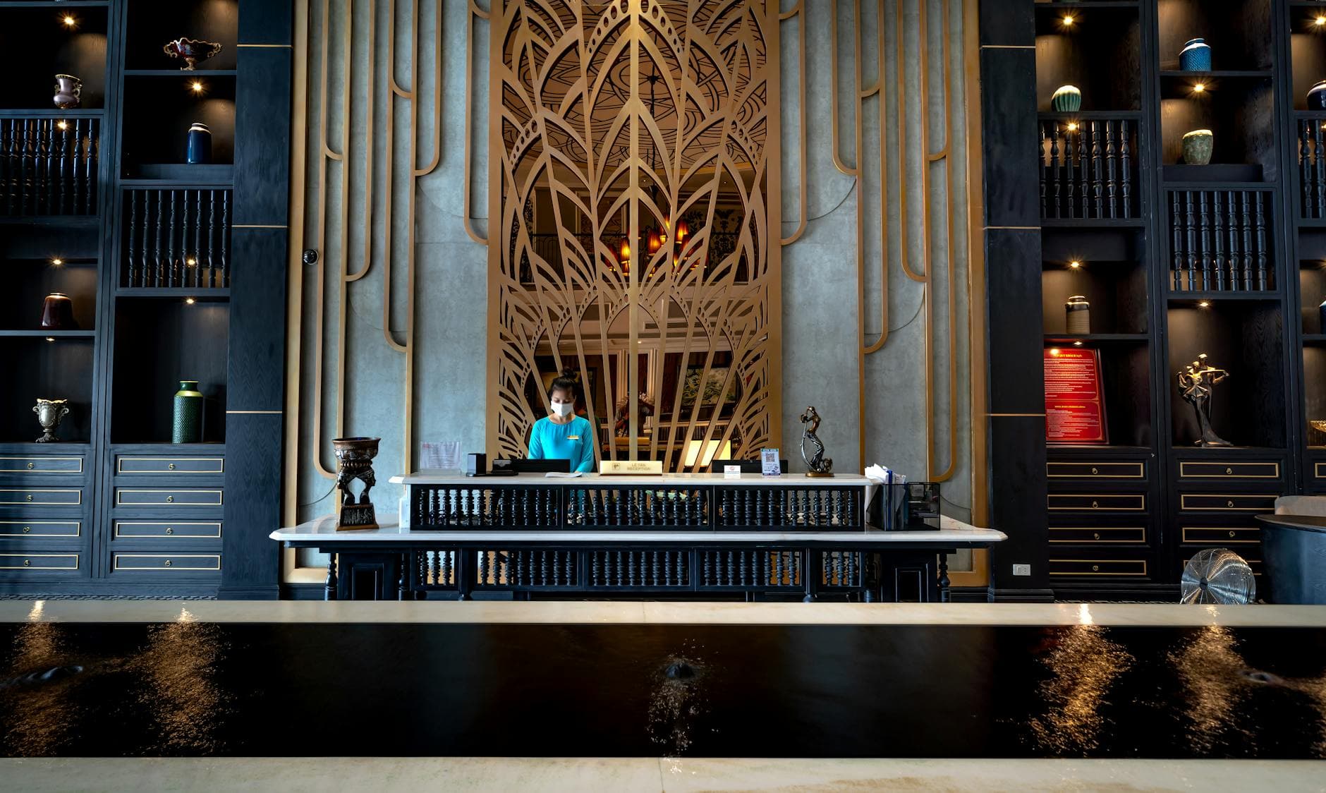 Modern Istanbul medical facility lobby